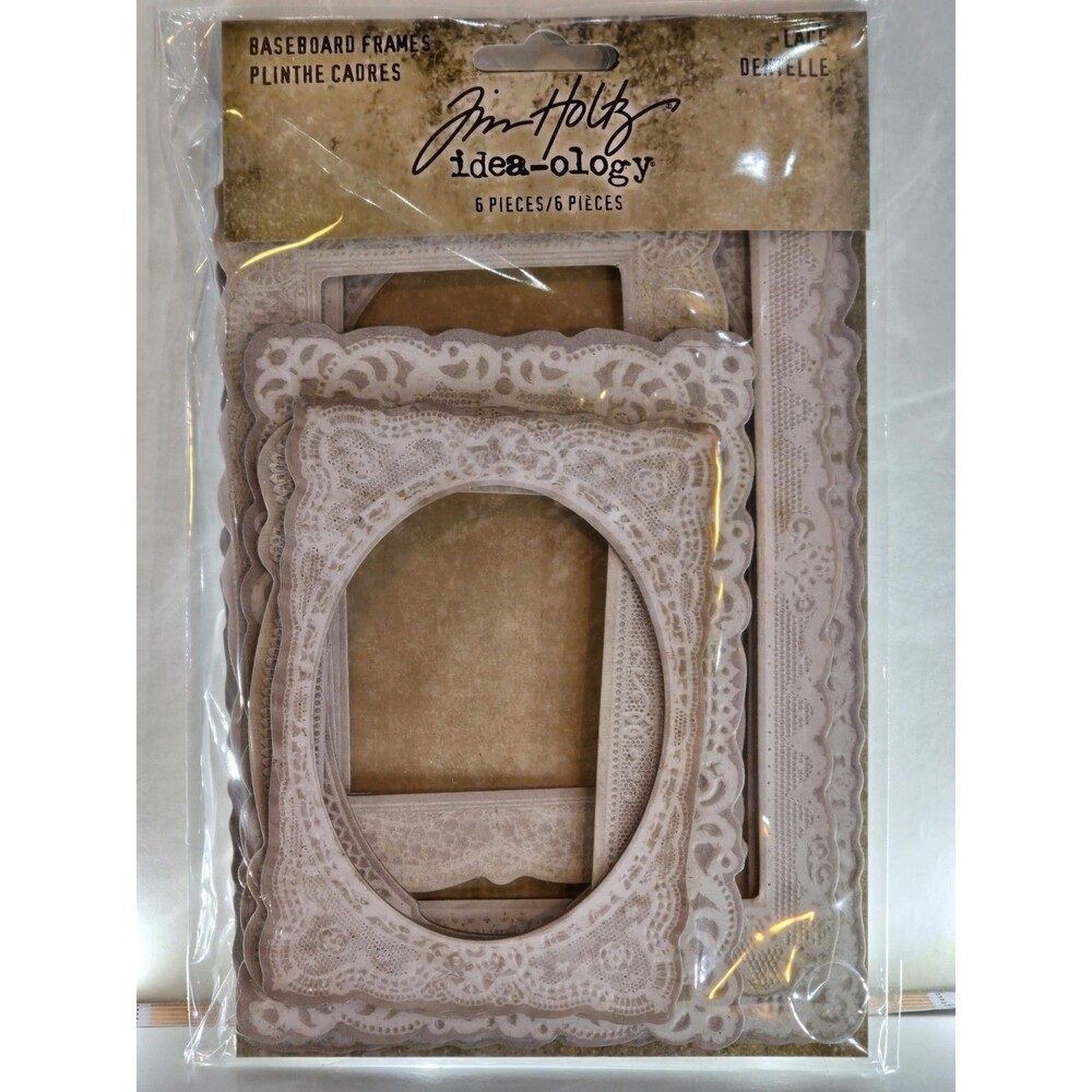 Tim Holtz Idea-ology Baseboard Frames TH93786 6 Pc Vintage Scrapbook Frames